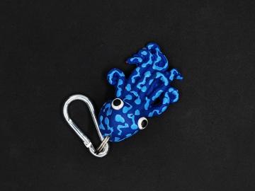 Schlüsselanhänger Kautschuk Tintenfisch L blau gemustert