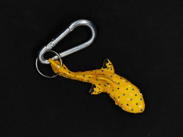 Schlüsselanhänger Kautschuk Haifisch s gelb gepunktet