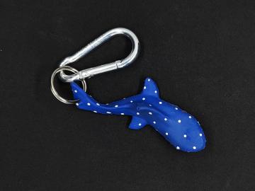 Schlüsselanhänger Kautschuk Haifisch s blau gepunktet