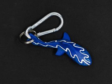 Schlüsselanhänger Kautschuk Haifisch s blau Wellen