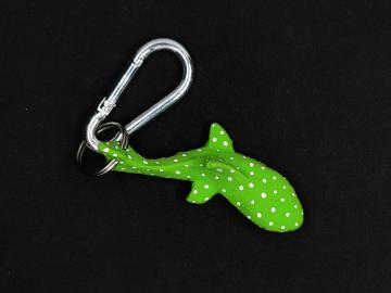 Schlüsselanhänger Kautschuk Haifisch s grün gepunktet