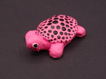 Magnet Kautschuk Schildkröte pink