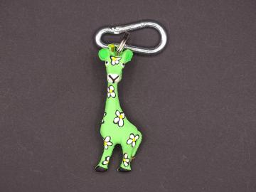 Schlüsselanhänger Kautschuk Giraffe grün