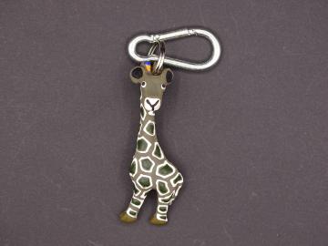 Schlüsselanhänger Kautschuk Giraffe braun 