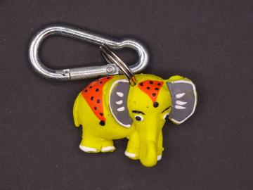 Schlüsselanhänger Kautschuk Elefanten s gelb  
