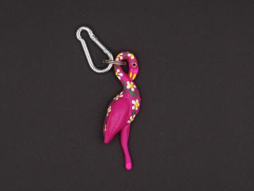 Schlüsselanhänger Kautschuk Flamingo pink 