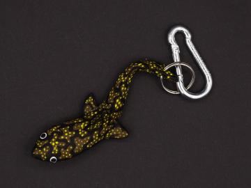Schlüsselanhänger Kautschuk Haifisch L schwarz  getigert